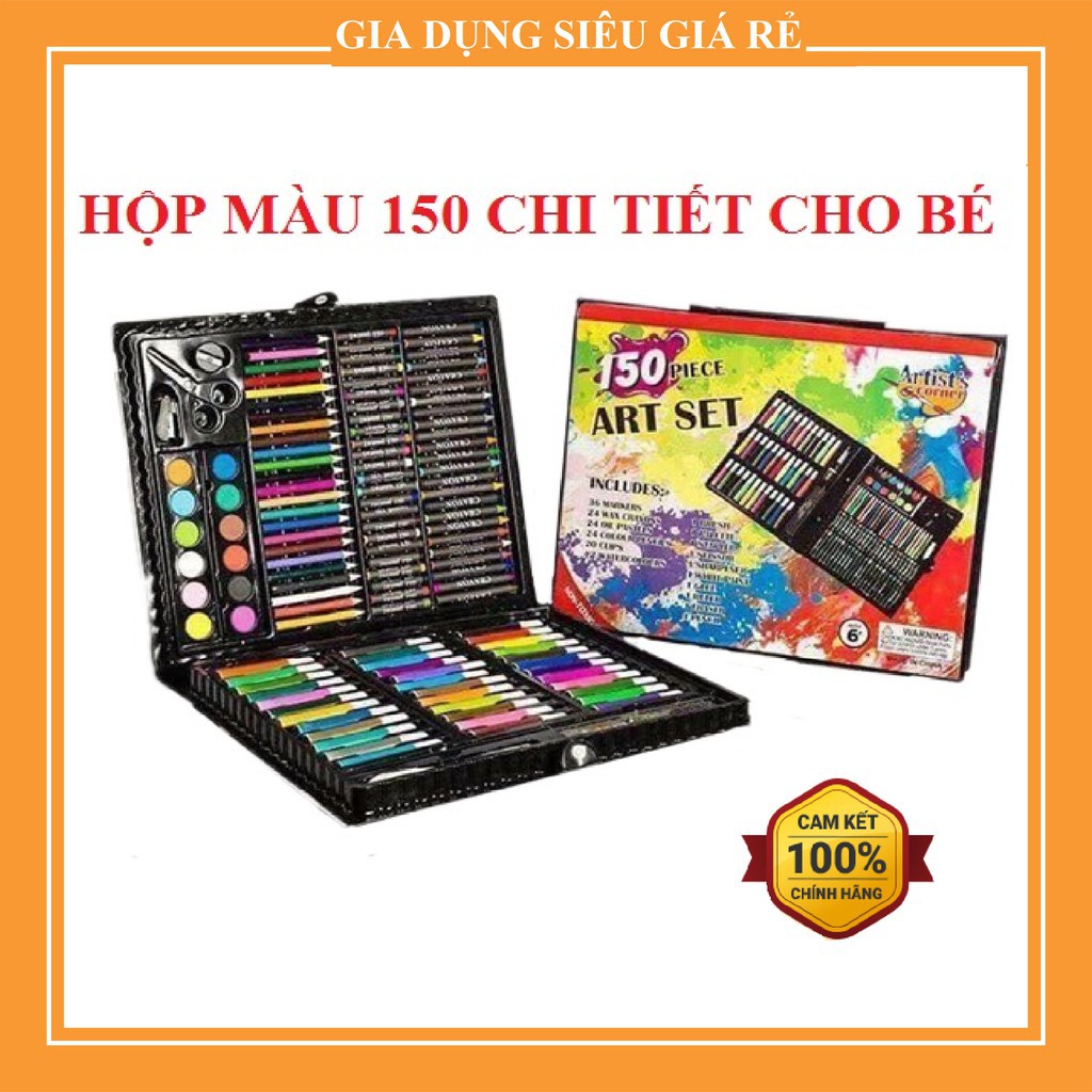 HỘP MÀU THỦ CÔNG 150 MÓN CHO BÉ (GIA DỤNG SIÊU RẺ)