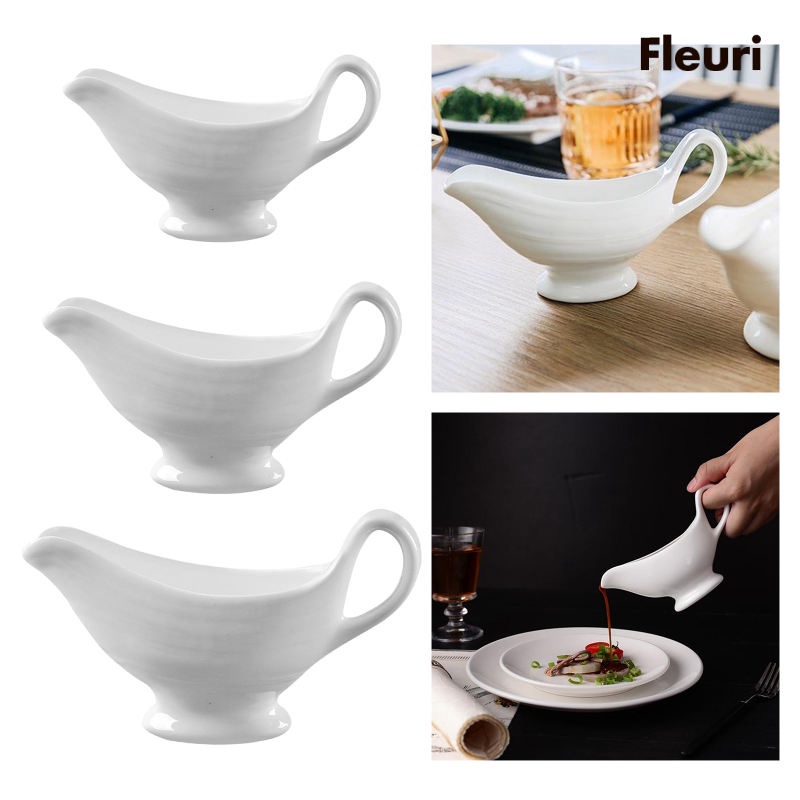Chén đựng nước chấm hình chiếc thuyền bằng sứ cao cấp màu trắng