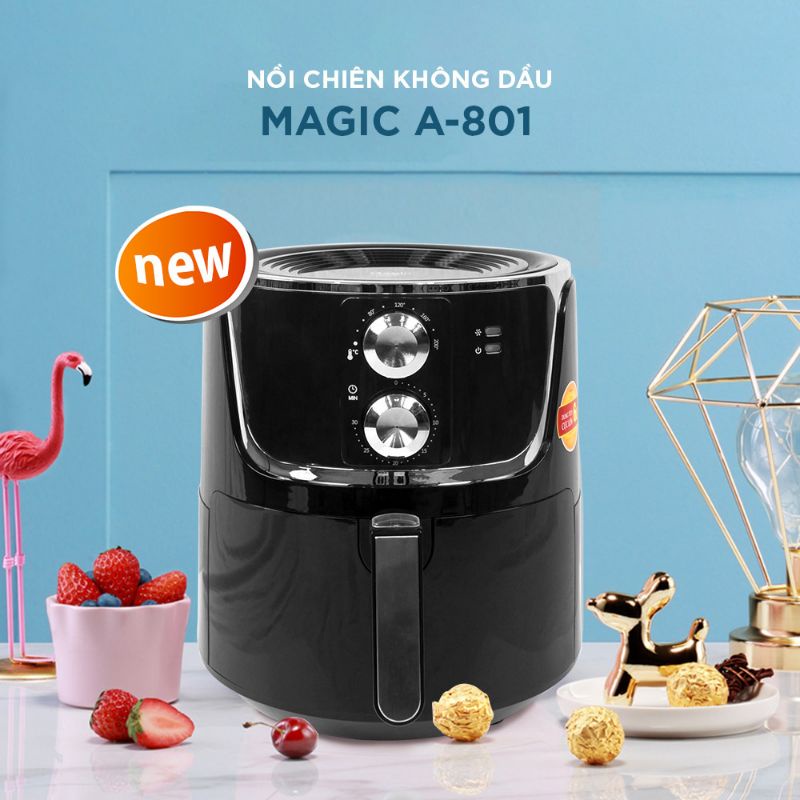 Nồi chiên Hàn Quốc A-801 Đen❤Đỏ dung tích 6lit.Giá 1390kkk