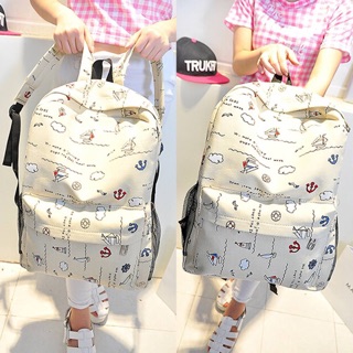 Balo hoạ tiết cánh buồm xinh (3 màu)