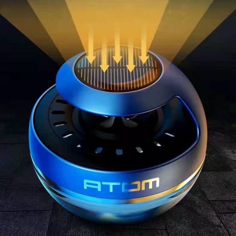 Nước hoa ô tô, nước hoa Atom cao cấp, chạy năng lượng Mặt Trời xoay Quạt tỏa hương khắp nội thất xe- Khử mùi siêu tốc