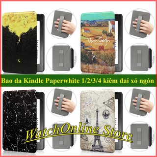 Bao da Kindle Paperwhite 1 2 3 4 5 có đai xỏ ngón