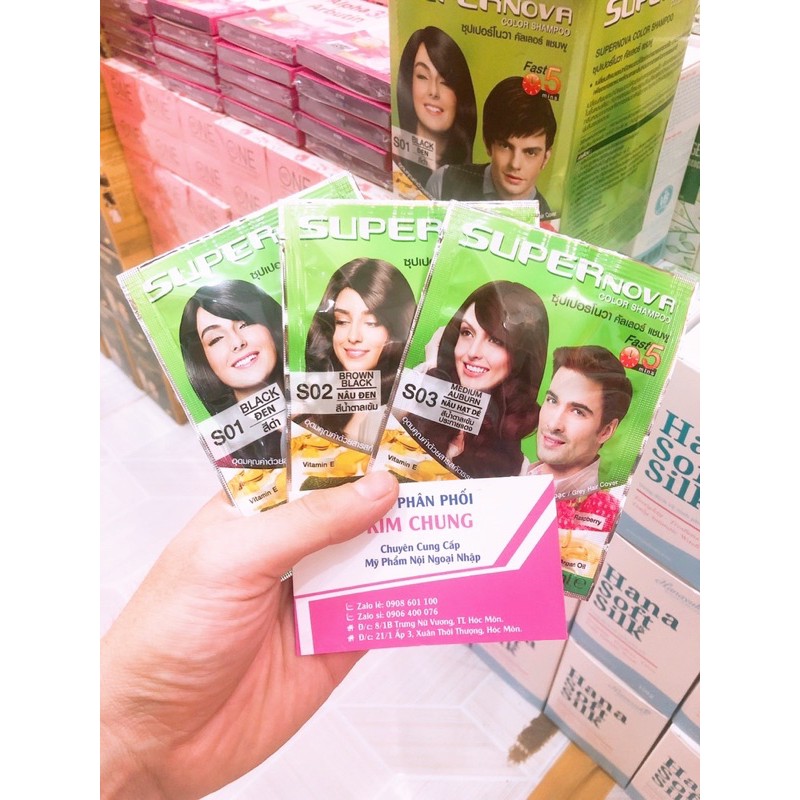 Gội Đen Tóc Thảo Dược Super NOVA 30ml