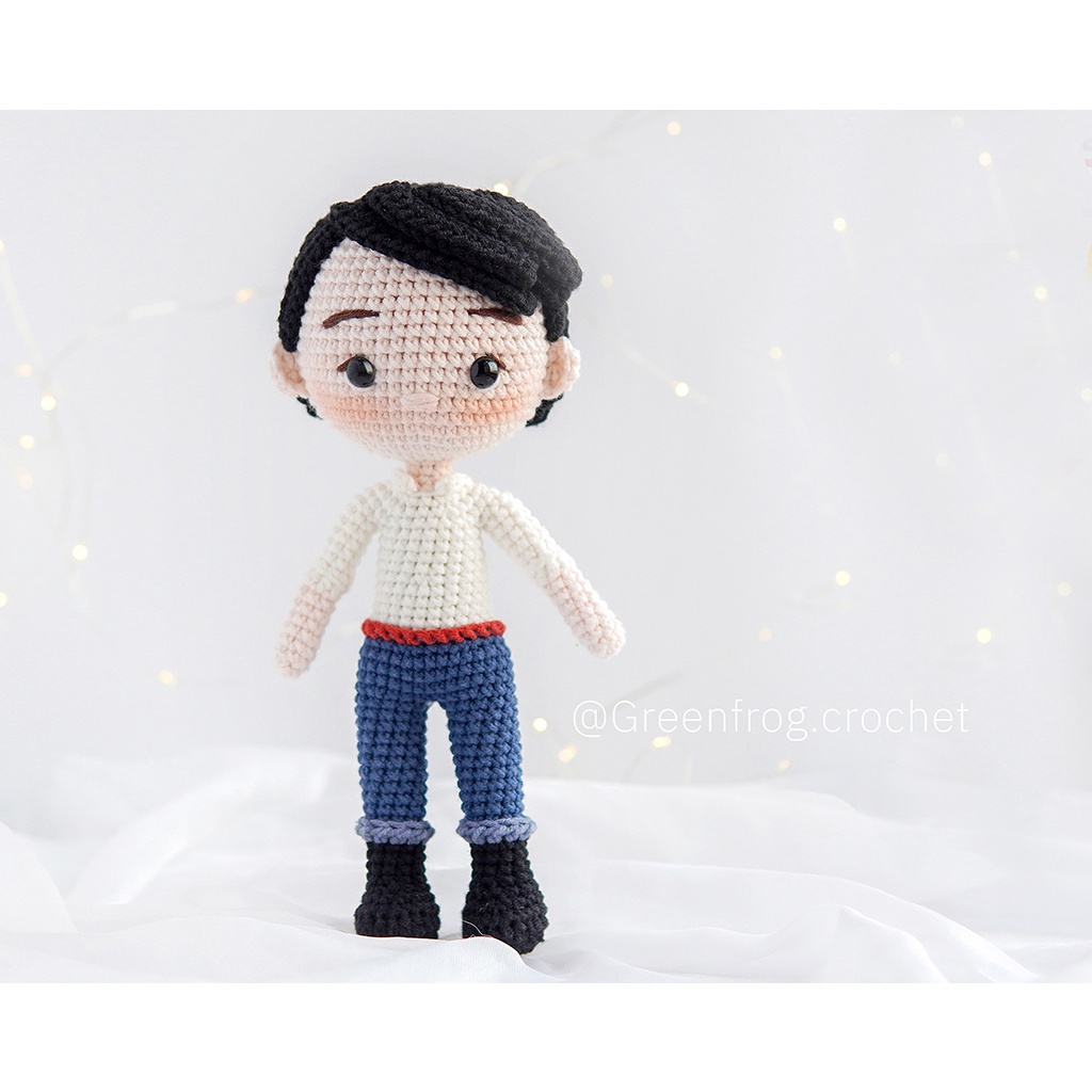 Búp bê Hoàng tử bằng len móc handmade cho bé, Búp bê bằng len móc, 100% sợi cotton - Ami House