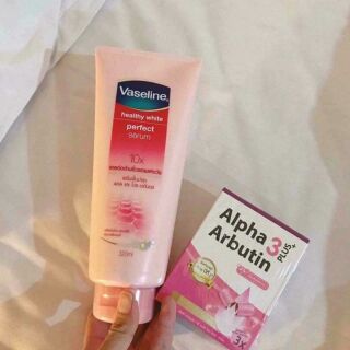 Compho kem rerum VASELINE & thuốc kích trắng da Alpha Arbutin thailan