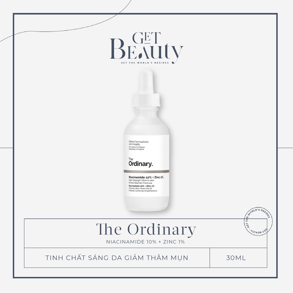 TINH CHẤT SÁNG DA GIẢM THÂM MỤN NIACINAMIDE 10% + ZINC 1% - THE ORDINARY