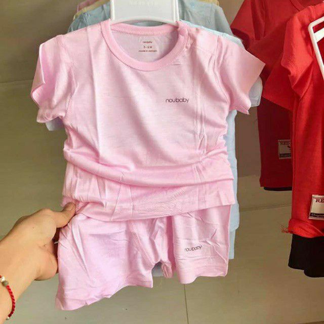 Bộ Noubaby Lụa trơn. Chất thun lạnh sợi tre