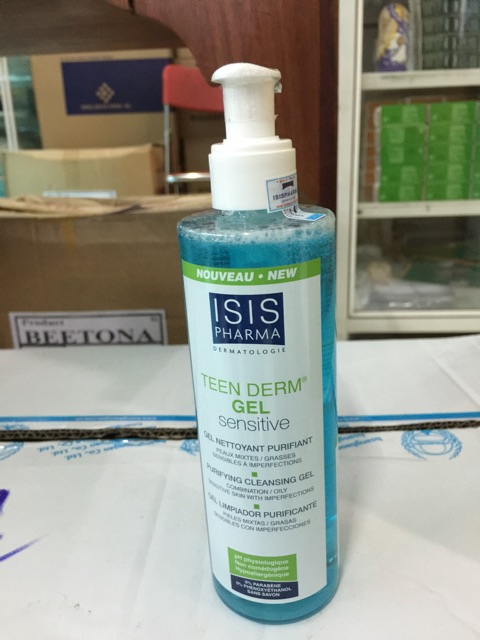 TEEN DERM GEL VÒI (Gel rửa mặt giảm nhờn mụn Isis Pharma )