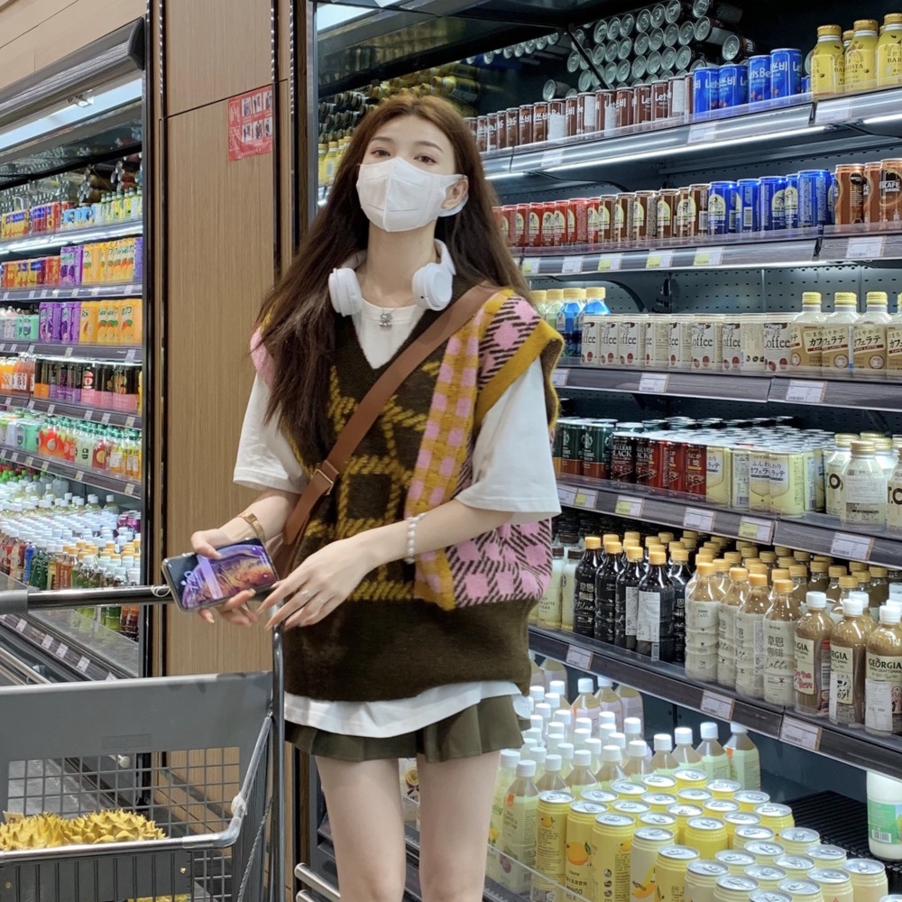 Áo len không tay dáng rộng màu sắc thời trang cho nữ