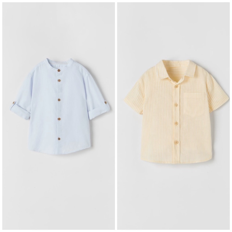 Sơ mi cộc tay Zara cho bé trai săn sale