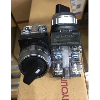 Công tắc xoay 2, 3 vị trí tự giữ cần ngắn Hanyoung Nux CRS-252A1, CRS-253A1