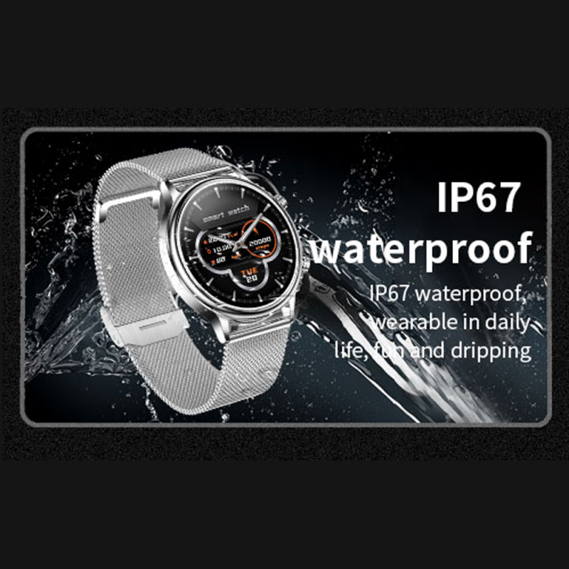 Đồng hồ thông minh Lykry CF81 màn hình tròn 1.32 inch chống nước IP67 đo nhịp tim theo dõi vận động thời gian chờ lâu