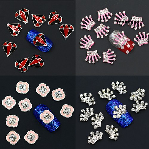 [Hàng mới về] Set 10 Sticker trang trí móng tay 3D lấp lánh DIY thời trang