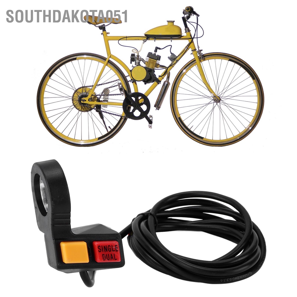 Southdakota051 Công tắc còi đèn pha tay lái xe máy 22mm 2 trong 1 Chiều dài dây 70cm Phổ biến cho ga địa hình ATV