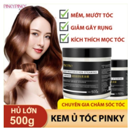 Kem Hấp Ủ Tóc Collagen PINKY PINKY Dưỡng Tóc Siêu Mềm Mượt Phục Hồi Tóc Hư Tổn 500ml