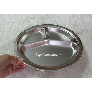 Khay cơm inox 3 ngăn cao cấp