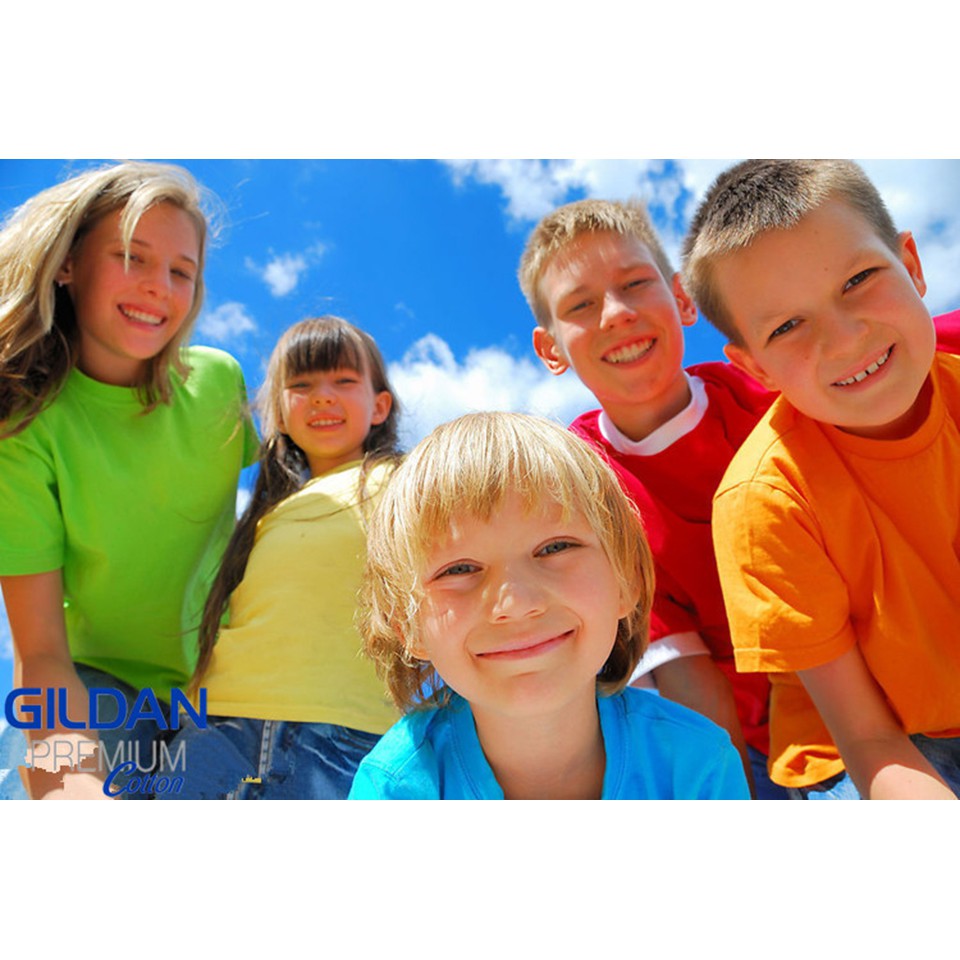 Áo thun trơn cotton nhập khẩu cho bé