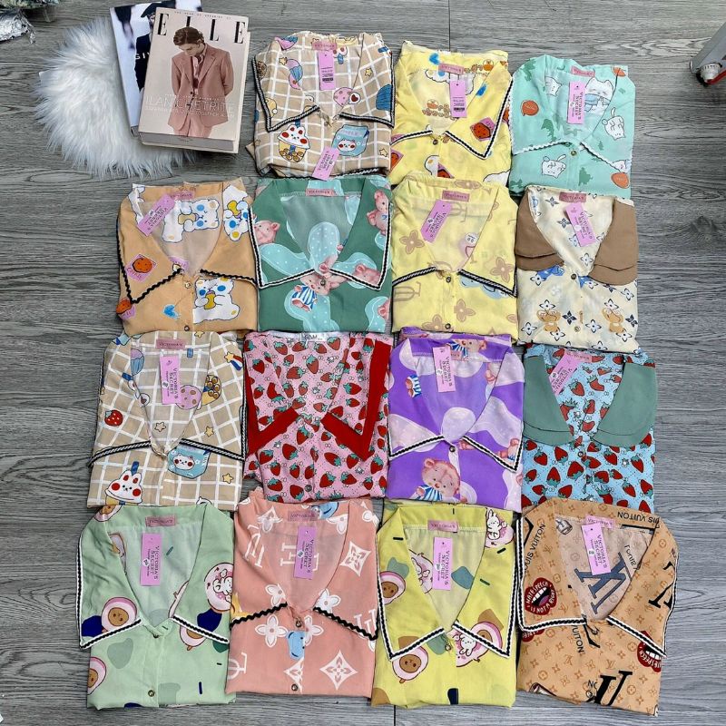 Bộ pijama đùi tiểu thư cao cấp lụa mango mềm mịn mát