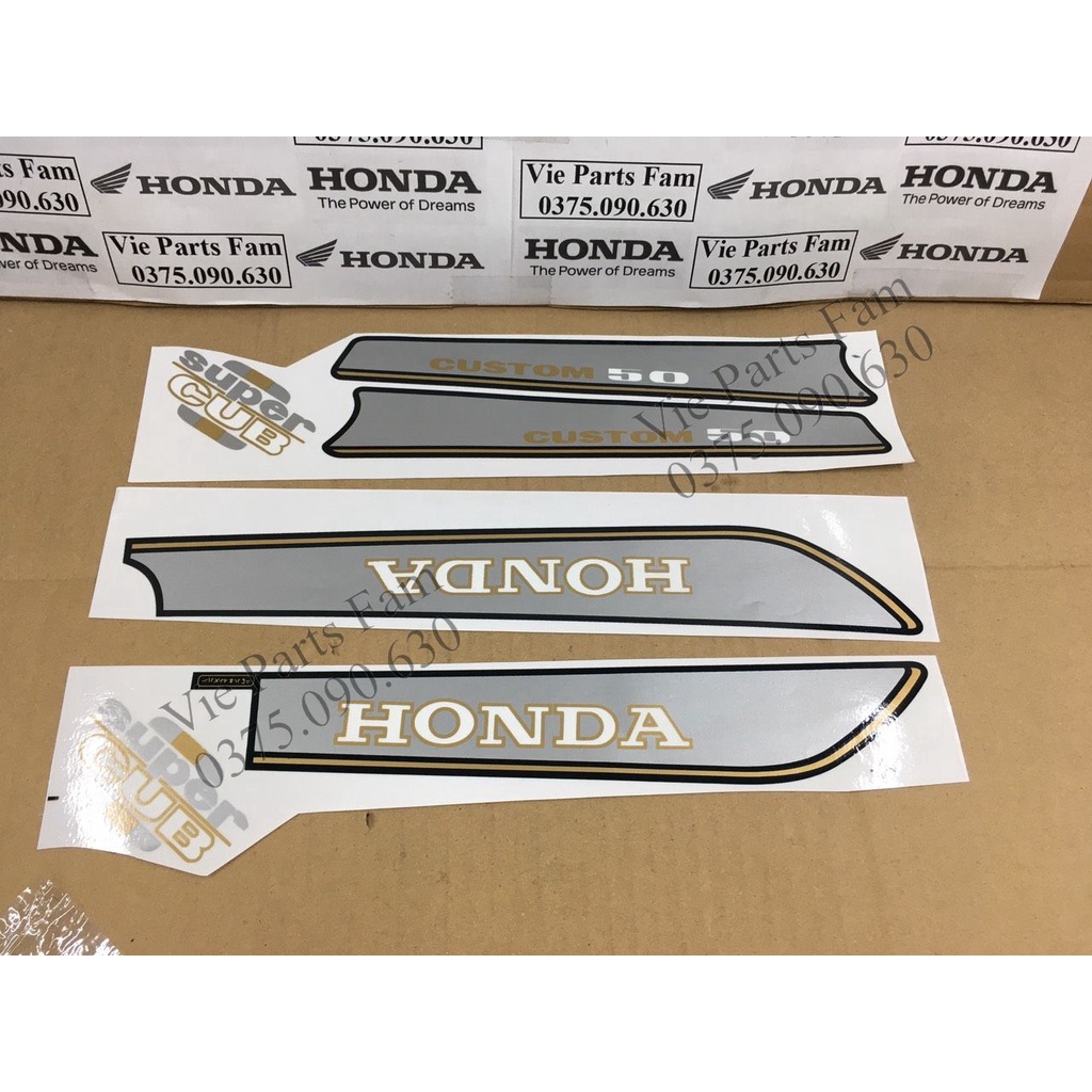 Bộ tem xe máy Honda Custom 50, Custom 70, Custom 90