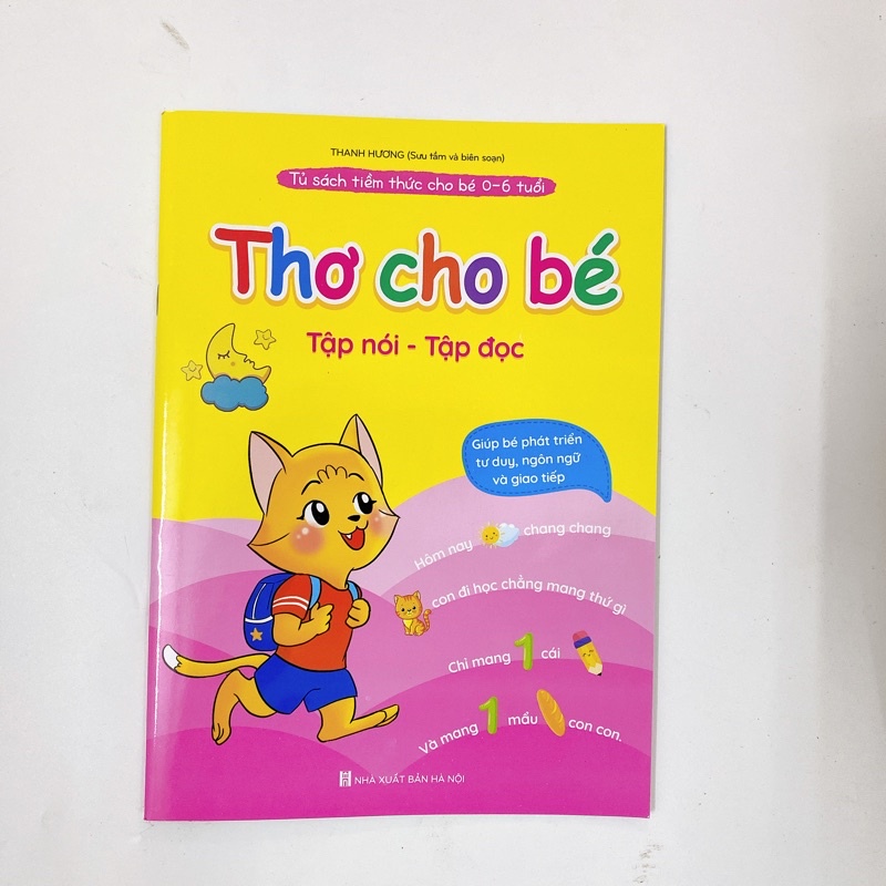 Sách Thơ truyện đồng dao câu đố truyện tiềm thức cho bé tập nói tập đọc