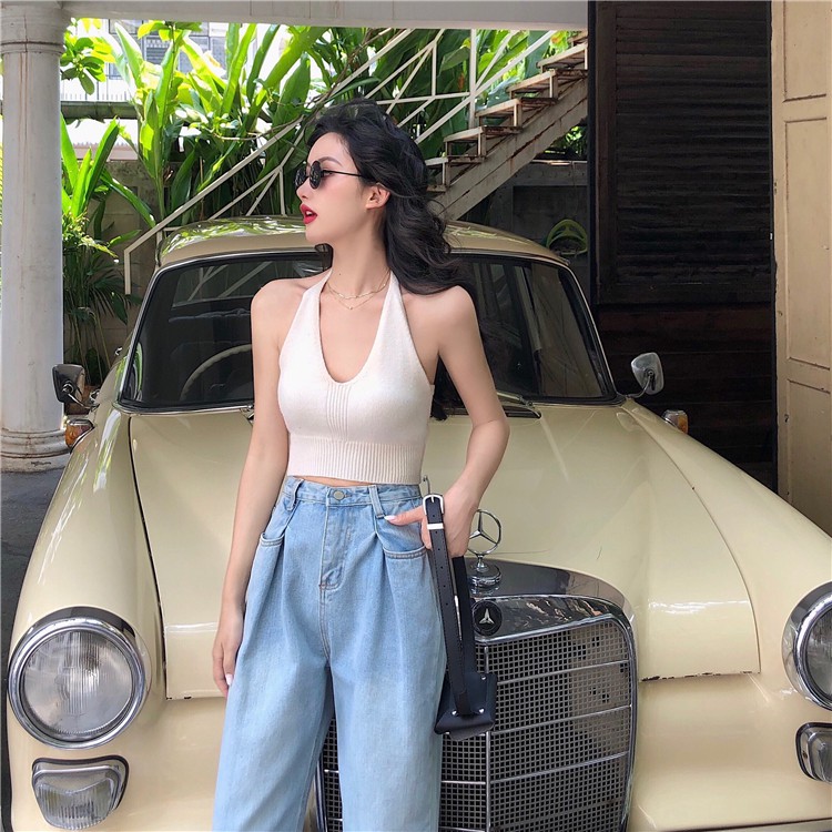 Áo Hai Dây Màu Trơn Thời Trang Mùa Hè Cho Nữ