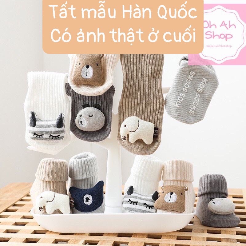 🍓 [Chọn mẫu] Tất sơ sinh Tất gối cotton giữ ấm cho bé style Hàn Quốc mix đồ siêu đáng yêu 😘😘