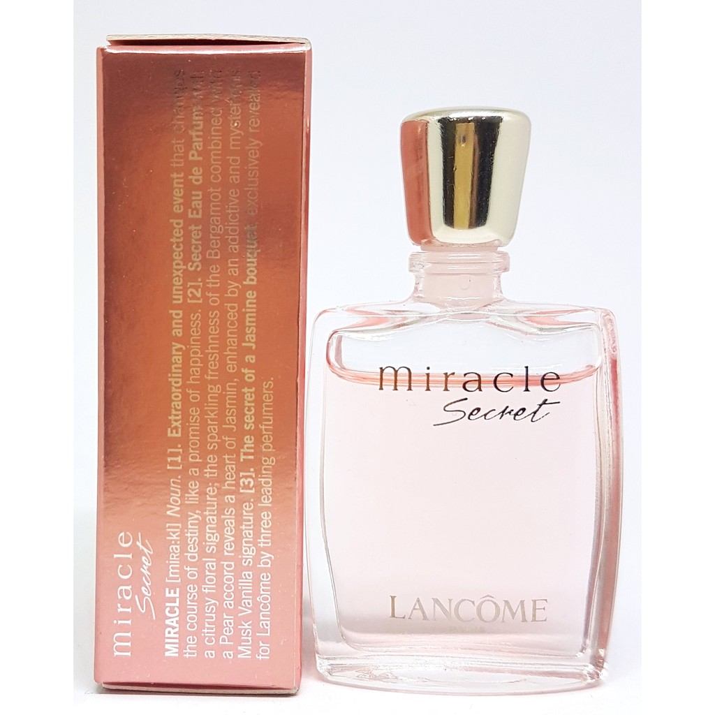 Nước hoa nữ mini MIRACLE SECRET LANCÔME PARIS L’Eau de Parfum chai 5 ml chính hãng