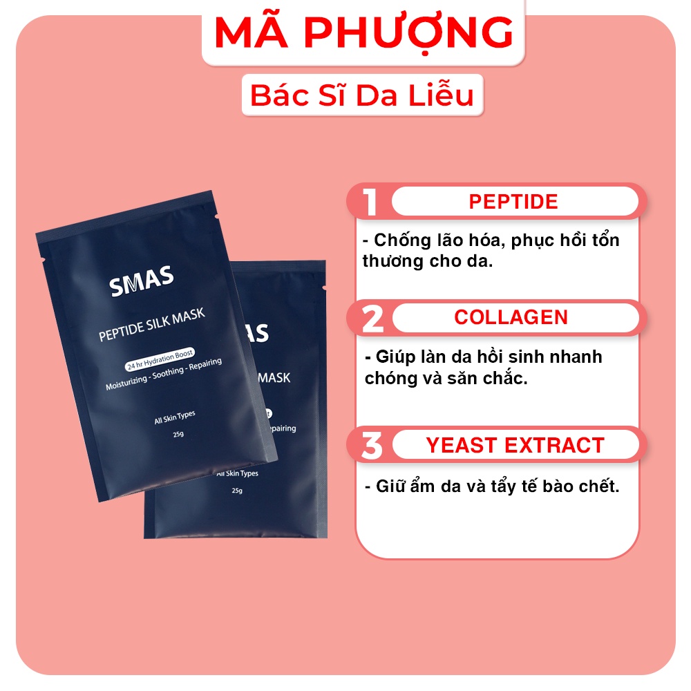 MẶT NẠ SMAS PEPTIDE 24H MẶT NẠ PHỤC HỒI DA