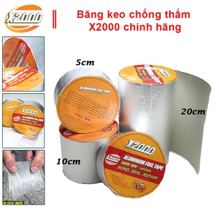 [BĂNG KEO CHỐNG THẤM X2000] Băng keo khổ DÀI 5M siêu dính chịu nhiệt tốt chống dột chuyên dán chống thấm cho tường