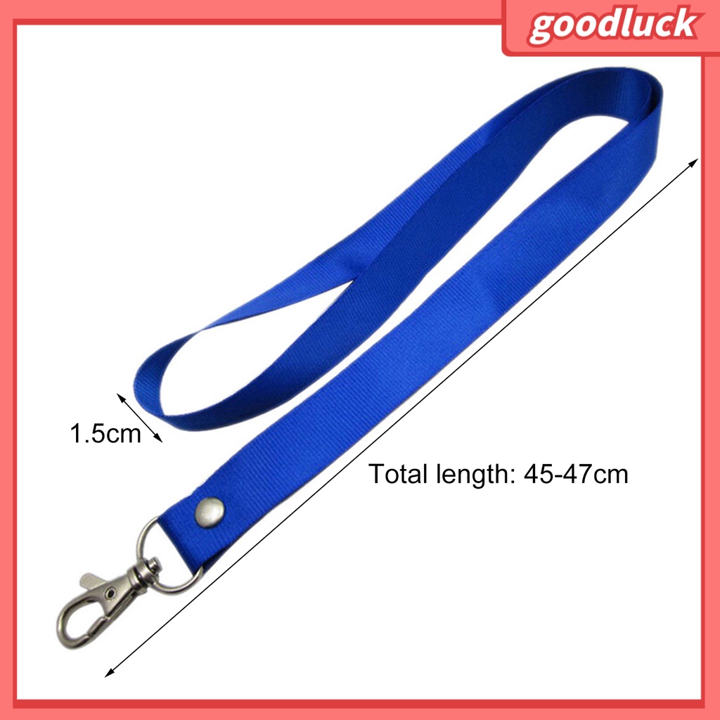 Dây Đeo Thẻ ID Bằng Nylon Màu Trơn Chống Rách Tiện Dụng Cho Người Lớn