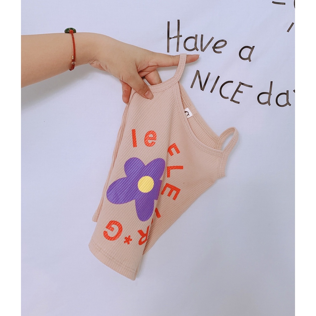 Lyvyshop - (Hàng đẹp) Áo dây thun gân cotton 4 chiều siêu dễ thương cho bé từ 08-22kg