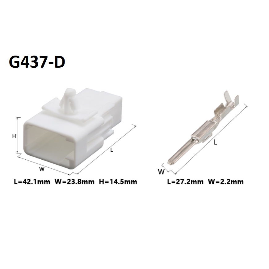 G437-Giắc cắm kết nối xe hơi 2.2mm 6 lỗ
