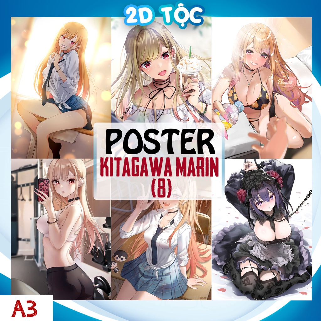 ẢNH POSTER A3 KITAGAWA MARIN (8) ANIME MANGA SONO BISQUE DOLL WA KOI WO SURU CHẤT LIỆU GIẤY CAO CẤP - 2D TỘC SHOP