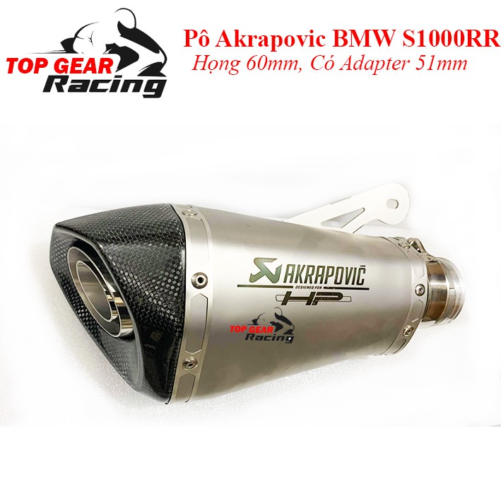 Pô Akrapovic Đùi Gà Lớn Họng 60mm - 51mm &lt;TOPGEAR&gt;