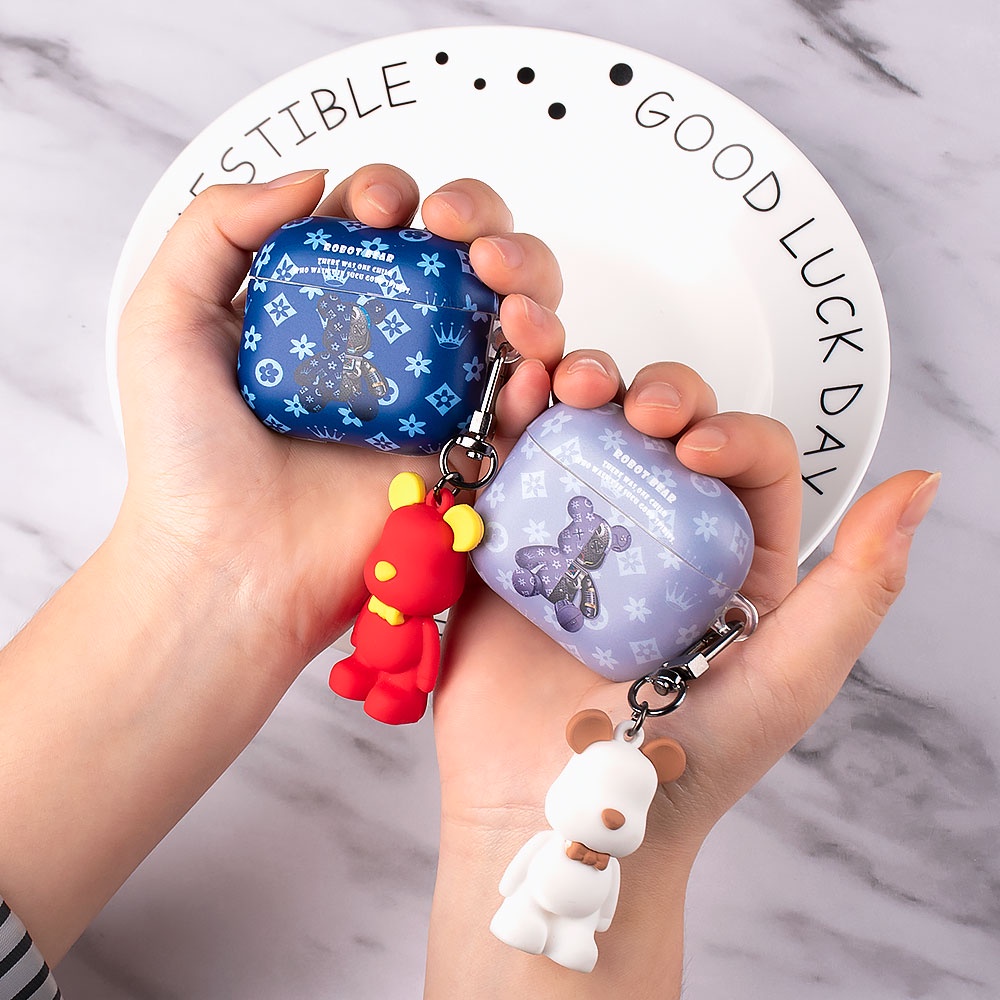 Cartoon IMD violent bear  Apple Airpods 3 2021 1/2 Pro Cover wireless bluetooth earphone Charging Protective Case Box