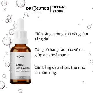 Tinh Chất Niacinamide B3 Basic 8% DrCeutics Cho Da Dầu Mụn 30ml | 100ml (Ceutics)