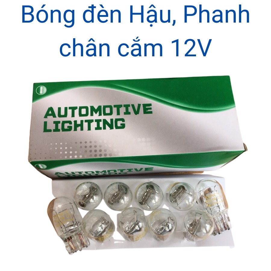 Bóng đèn phanh đèn thắng đèn hậu ô tô xe máy chân cắm 2 tóc 12V W21/5W loại bóng Halogen