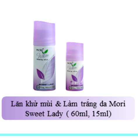 Lăn khử mùi dưỡng trắng da hương nước hoa Mori 60ml