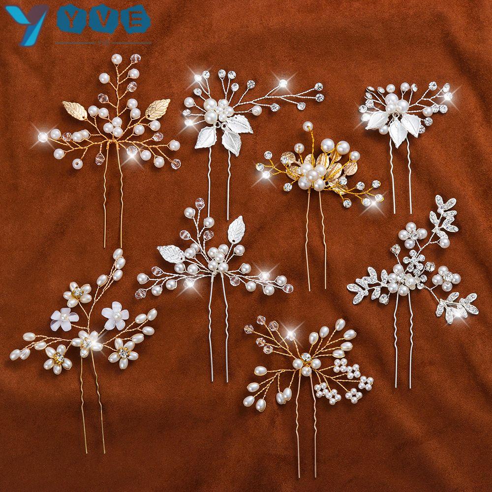 Trâm Cài Tóc Hình Hoa Lá Cho Cô Dâu