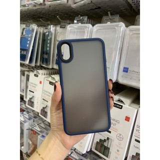 Ốp Lưng Nhám Viền Màu LIKGUS Iphone X/ Xs/ Xs Max Chống Bám Vân Tay - Hàng Chính Hãng