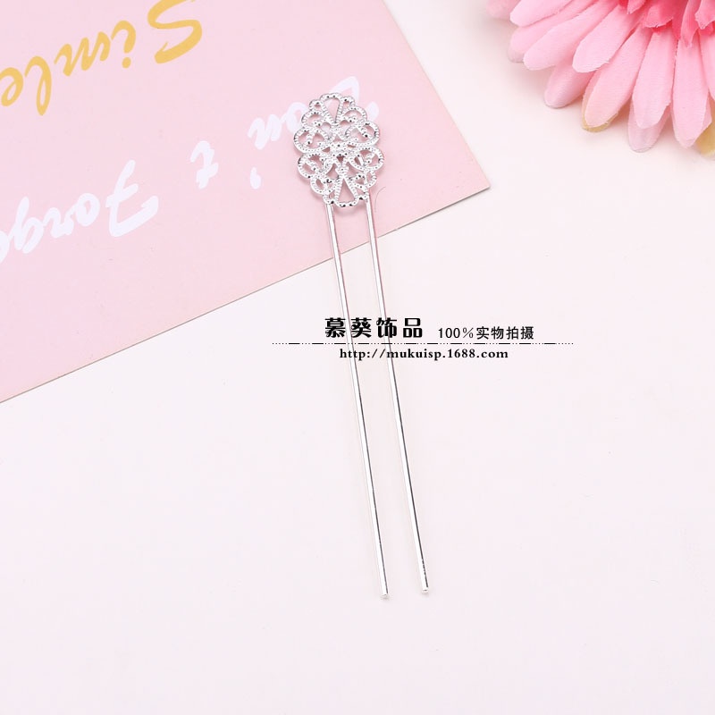 (1 cái)Cán trâm kim loại nhiều mẫu, Nguyên liệu làm trang sức cổ trang, Nguyên liệu DIY