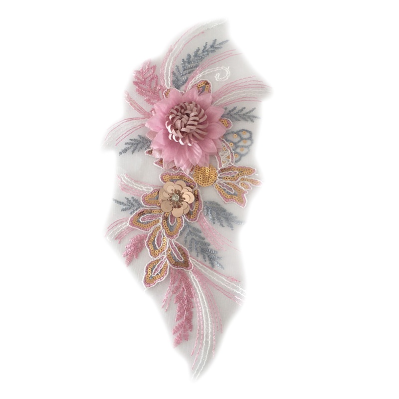 Vòng cổ ren thêu hoa hồng đính kim sa
 | BigBuy360 - bigbuy360.vn