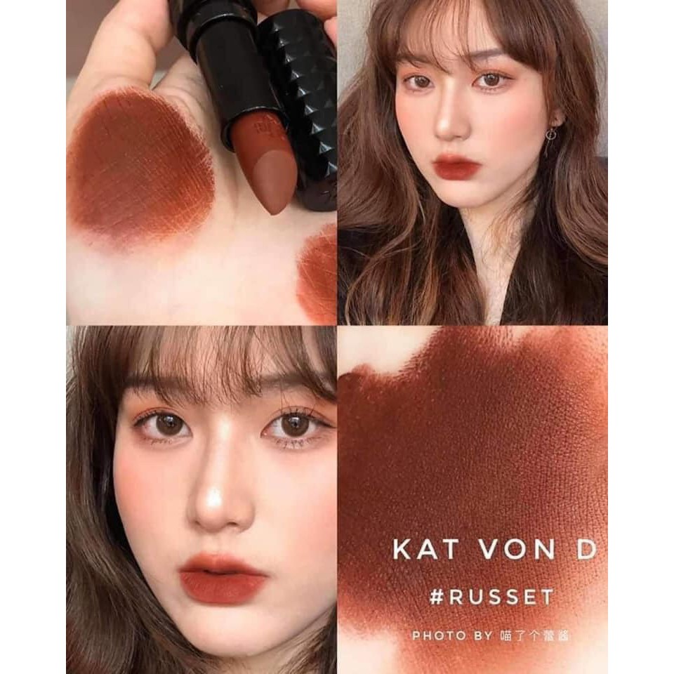 Son thỏi lì KatVonD màu Deep Russet