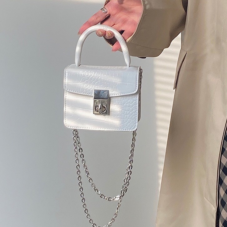 Túi xách 2 size 13cm, 18cm vân da rắn chuẩn hàng quảng châu loại 1