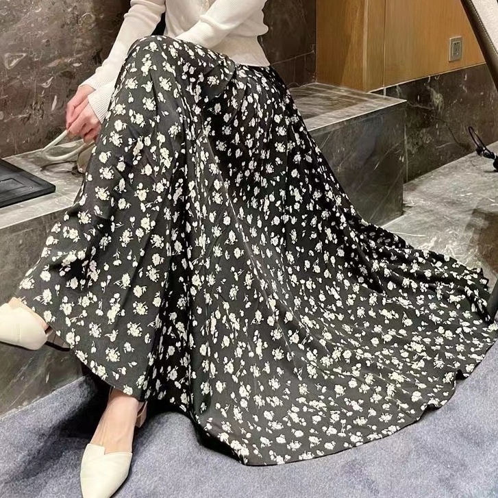 Chân váy BH voan hoa lưng cao thời trang Hàn Quốc 2022