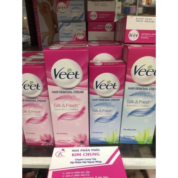 Kem tẩy lông Veet Hair Removal Cream Silk &amp; Fresh