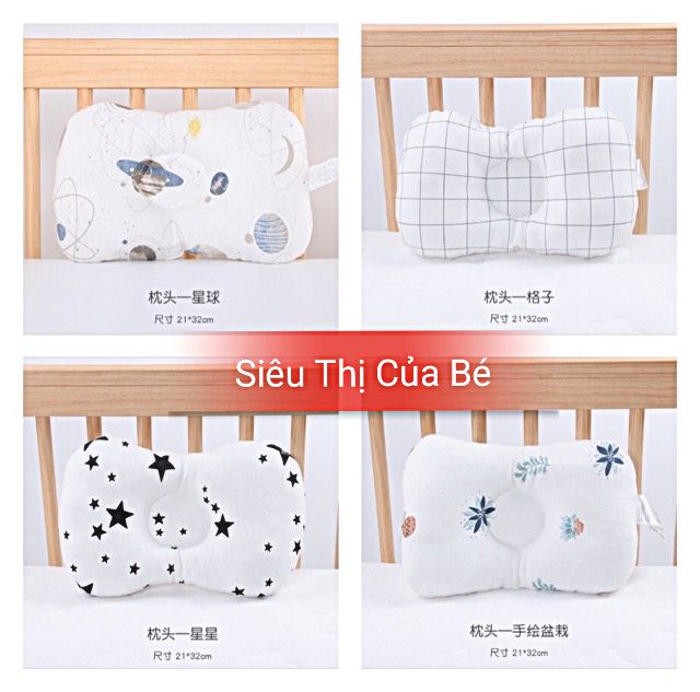 Gối lõm Muslin Tree cao cấp cho bé