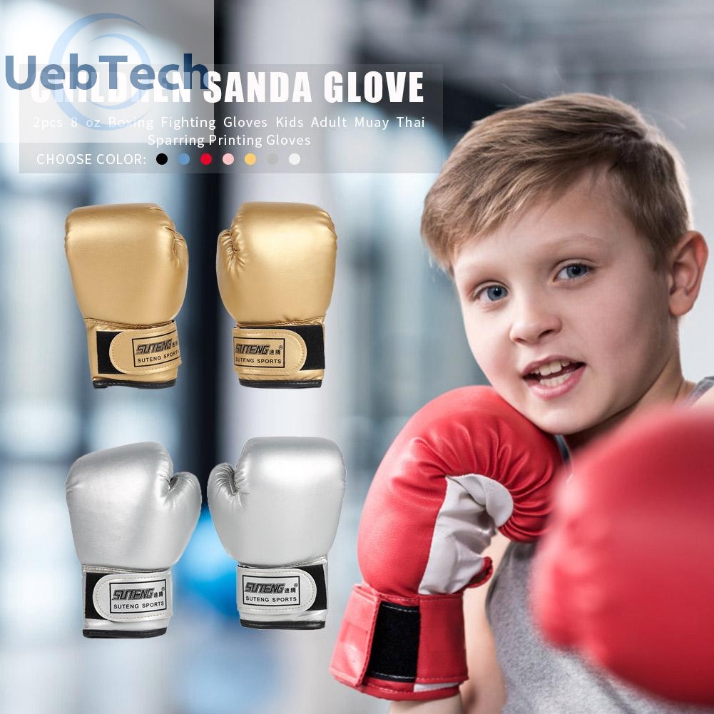 Set 2 găng tay boxing bằng da cho trẻ em