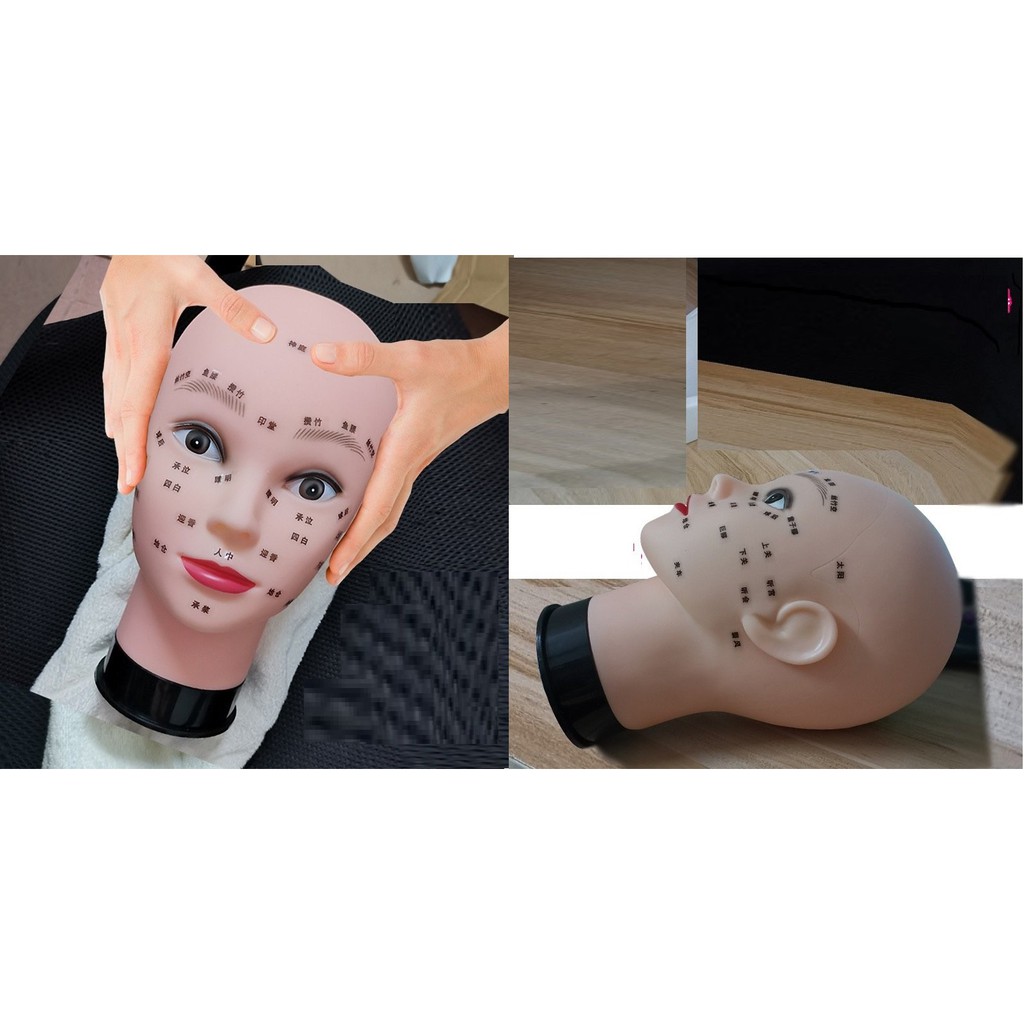 Đầu manocanh học massage bấm huyệt nối mi