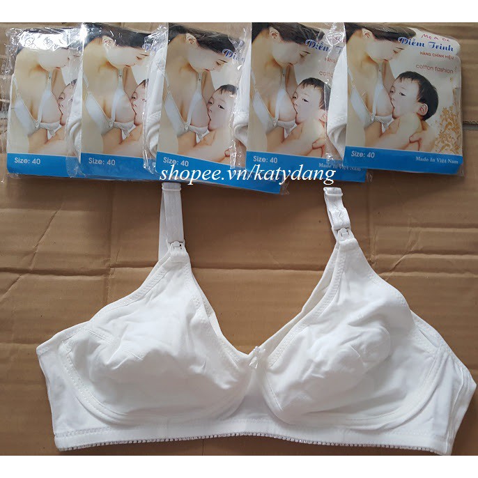 Áo lót cotton cho bé bú không mút, không gọng - Hàng Việt Nam